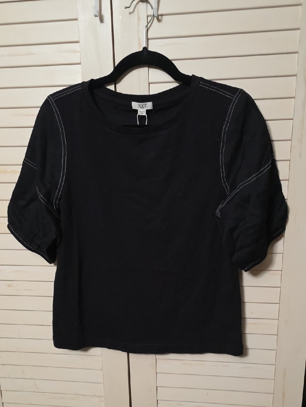 Puff Sleeve Cotton T-shirt